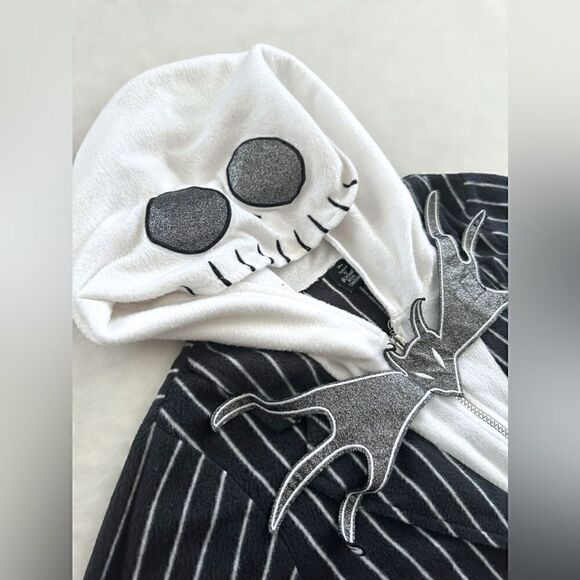 Disney The Nightmare Before Christmas Jack Skellington hooded Union suit  Costum - Picture 2 of 15